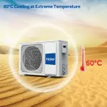 Haier HSU13C-TQS3BN-INV Clean Cool Plus 7 in 1 Convertible 1 Ton 3 Star Triple Inverter Plus Split AC with Anti Dust Filter, Copper Condenser,