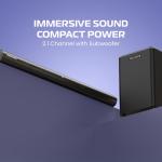 CELLECOR CBS-02 ULTRABAR Soundbar with Bluetooth 5.3, Virtual 3D Sound, Smart Sound Modes, LED Display & Remote Control