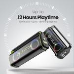 CELLECOR CBS-04 Thunder 120W RMS Bluetooth Speaker with 10 Hours Playtime | TWS Mode | Multiple LED Light Modes | Eco Adjuster | Dual EQ Modes | Multiple Connectivity Wireless Portable