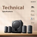 Sony SA-D40M2 All in One 4.1 Channel Home Theatre System with 100W Power Output and Powerful Subwoofer – Black
