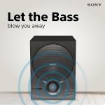 Sony SA-D40M2 All in One 4.1 Channel Home Theatre System with 100W Power Output and Powerful Subwoofer – Black