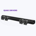 Zebronics Juke Bar Grande 701 Bluetooth Soundbar with Wireless Subwoofer with LED Display, Quad drives (Black)