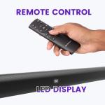 Zebronics Juke Bar Grande 701 Bluetooth Soundbar with Wireless Subwoofer with LED Display, Quad drives (Black)