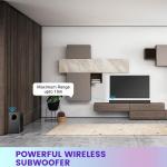 Zebronics Juke Bar Grande 701 Bluetooth Soundbar with Wireless Subwoofer with LED Display, Quad drives (Black)