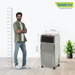 Symphony Touch 50 Desert Air Cooler | High-Efficiency Cooling Pad | 185W | CFD Technology for Uniform Cooling | Fully Closable Louvers | Stylish & Compact Desert Air Cooler