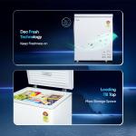 Haier HFC-145SM5, 5 Star Rating Single Door Convertible Deep Freezer, Inside Metal Liner with Deo Fresh and 4 Years Comprehensive Warranty (White)