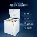 Haier HFC-145SM5, 5 Star Rating Single Door Convertible Deep Freezer, Inside Metal Liner with Deo Fresh and 4 Years Comprehensive Warranty (White)
