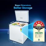 Haier HFC-230SM5, 5 Star Rating Single Door Convertible Deep Freezer, Heavy Duty Compressor with inside metal Liner, Compact Design with Removable Gasket (White)