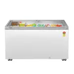 Haier HFC-300GM5, 5-Star Rated Glass Top Freezer, Single Mould, Anti-Rodent, Integrated Lock, with metal Liner inside and 4 Years Comprehensive Warranty (White)