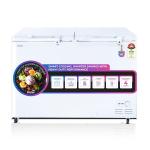 Haier HFC-400GM5, 5-Star Rated Glass Top Freezer, Single Mould, Anti-Rodent, Integrated Lock, with metal Liner inside and 4 Years Comprehensive Warranty (White)