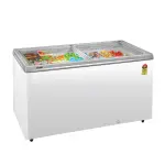 Haier HFC-400GM5, 5-Star Rated Glass Top Freezer, Single Mould, Anti-Rodent, Integrated Lock, with metal Liner inside and 4 Years Comprehensive Warranty (White)
