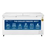 Haier HFC-550CM5, Double Door Combo Freezer (Half Cooler & Half Freezer Combo), Freeze & Chill together, Dual Condenser, Metal liner & 4 Years Comprehensive Warranty (White)