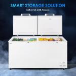 Haier HFC-550CM5, Double Door Combo Freezer (Half Cooler & Half Freezer Combo), Freeze & Chill together, Dual Condenser, Metal liner & 4 Years Comprehensive Warranty (White)