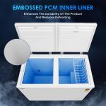 Haier HFC-550CM5, Double Door Combo Freezer (Half Cooler & Half Freezer Combo), Freeze & Chill together, Dual Condenser, Metal liner & 4 Years Comprehensive Warranty (White)