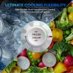 Haier HFC-550CM5, Double Door Combo Freezer (Half Cooler & Half Freezer Combo), Freeze & Chill together, Dual Condenser, Metal liner & 4 Years Comprehensive Warranty (White)