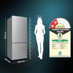 Haier HRB-3502BS-P 325 L 2 Star Frost Free Bottom Mount Double Door Refrigerator | Jhukna Mat - Bottom Freezer | Twin Inverter | Twist Ice Maker | 1 Hour Icing Technology, Brushline Silver