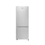 Haier HRB-3502BS-P 325 L 2 Star Frost Free Bottom Mount Double Door Refrigerator | Jhukna Mat - Bottom Freezer | Twin Inverter | Twist Ice Maker | 1 Hour Icing Technology, Brushline Silver