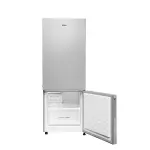 Haier HRB-3502BS-P 325 L 2 Star Frost Free Bottom Mount Double Door Refrigerator | Jhukna Mat - Bottom Freezer | Twin Inverter | Twist Ice Maker | 1 Hour Icing Technology, Brushline Silver