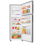 Haier HRF-2902EBS-P 240 Litres 2 Star Frost Free Double Door Refrigerator with Turbo Icing, Brushline Silver