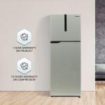 Panasonic NR-TH272BVHN 237 L Double Door 2 Star AI Enabled Inverter Technology Frost Free Refrigerator (Electric Grey, Jumbo Fresh Vegetable Basket)
